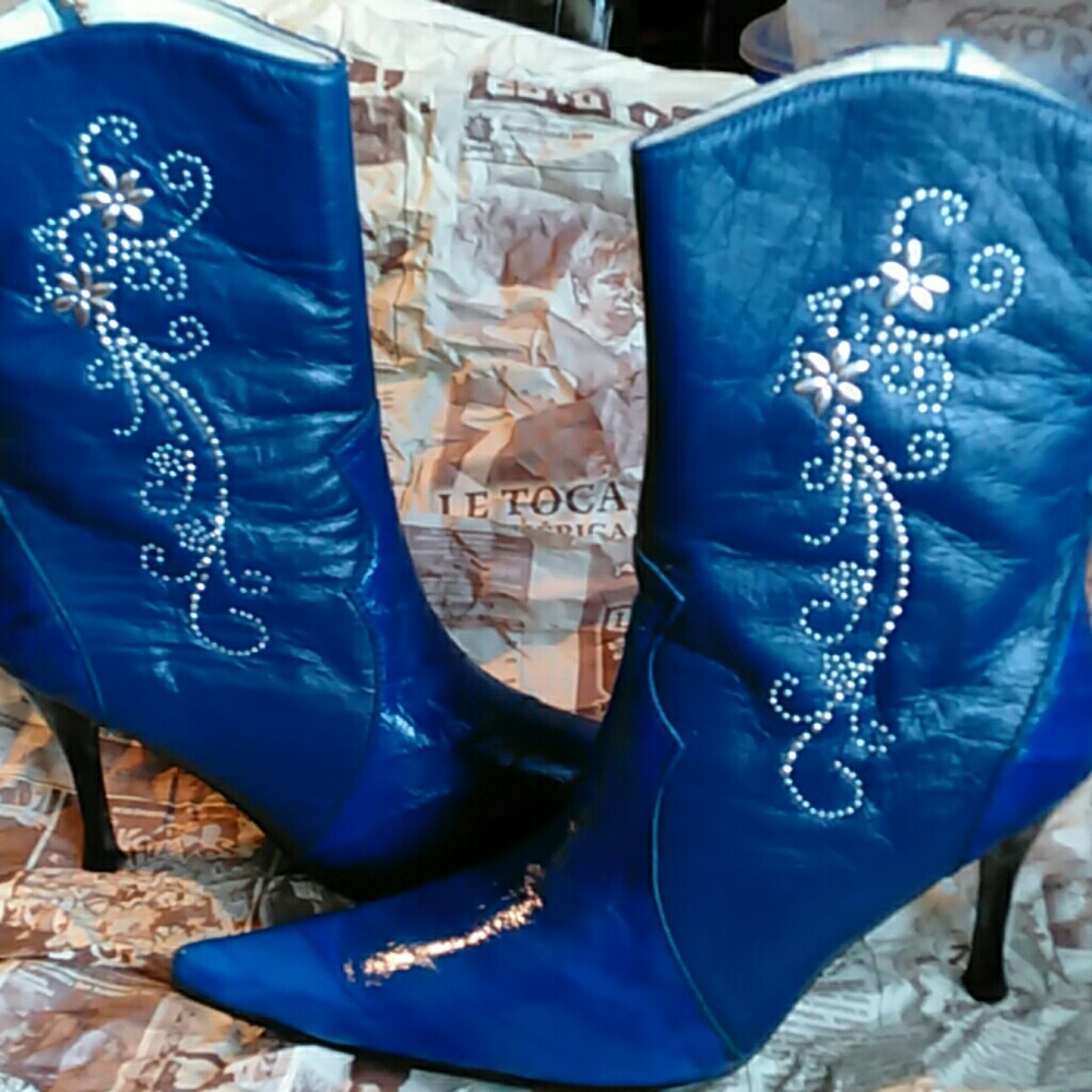 AZURE BLUE LADY CAMP BOOTIES